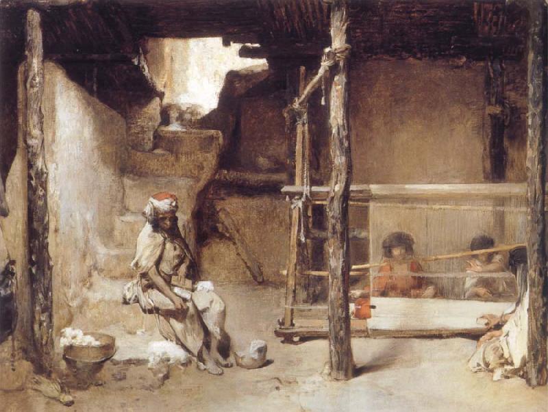 Gustave Guillaumet Weavers at Bou-Saada China oil painting art